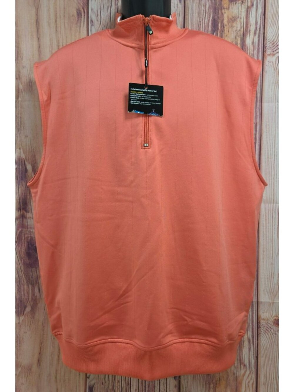 Footjoy Performance Coral Sleeveless Half-Zip Pullover Vest Medium
